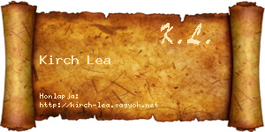 Kirch Lea névjegykártya